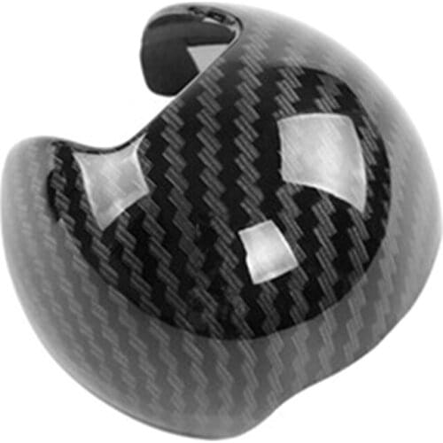 Car Carbon Fiber Gear Shift Knob Protection Trim Cover Interior Handle Head Frame Sticker For- A3 8V Q2L 2014-2020