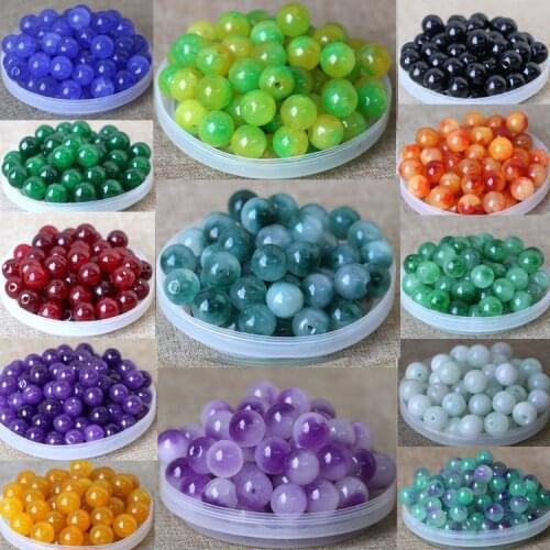 13mm Natural Multicolor Round Stone Beads Hole Beads Loose Beads DIY Accessories 200 PCS XP30