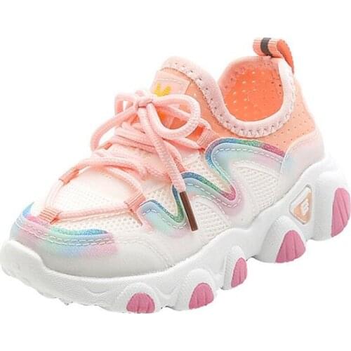 New Spring Children Shoes for Girls Sport Shoes Fashion Breathable Baby Shoes Soft Bottom Non-slip Casual Kids Girl Sneakers