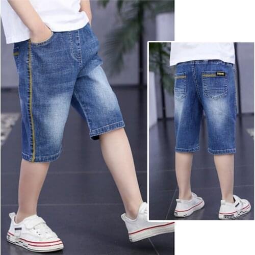 IENENS Fashion Jeans Shorts Classic Pants Child Denim Short Pants Clothing Fit 4-13 Years Kids Boy Summer Shorts