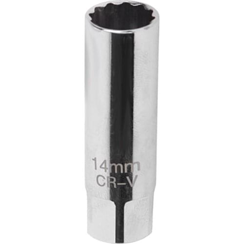 1pc 14mm 12 Angle Remover Wrench Spark Plug Socket Thin Wall 3/8 Inch Drive With Magnet Or With Bomb Piece Auto Car Repair Tool