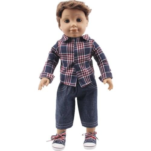Logan Doll 2Pcs/Set + Shoes For 18 Inch American&43Cm Baby New Born Doll Clothes Accessories Girl`s Toys