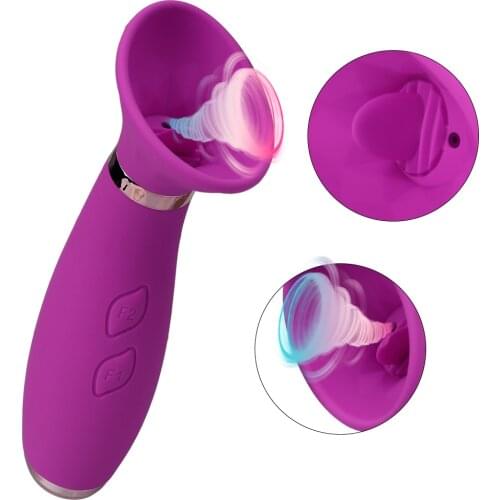 Magic Wand Breast Pump Nipple Sucker Clitoris Licks Anal Toys Licking Vibrators For Women Female Masturbator Erotic Sex Machine