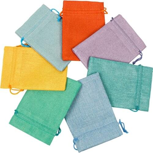 Burlap Jewelry Sachet Christmas Party Decoration Pocket 10Pcs/Lot Soap Gift Pouches Coffee Beans Storage Bags Can Print Logo