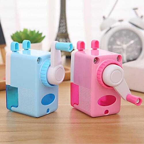 Cartoon Hand Pencil Sharpener Creative Mechanical Print Pencil Sharpeners Accessories For Kids School Students Supplies