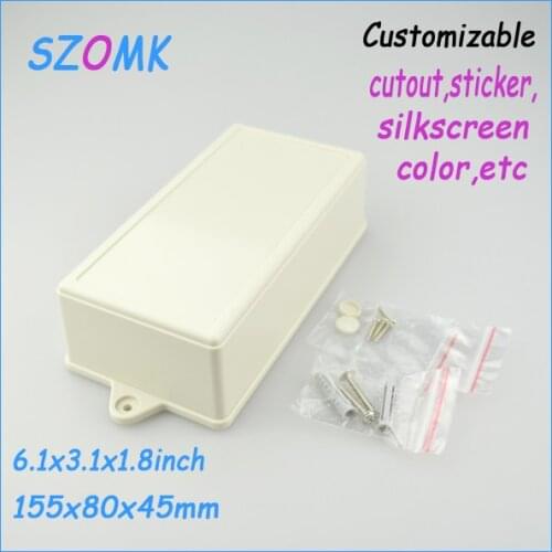 Wall mounting abs material plastic electronics enclosure junction box (1 pcs) 155*80*45mm szomk electronics distribution box