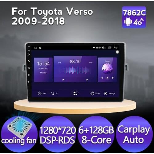 Navifly Android 11 Car Auto Radio 8-Core For Toyota Verso 2009-2018 GPS Navigation Multimedia Player DSP 4G IPS 1280*720 BT FM