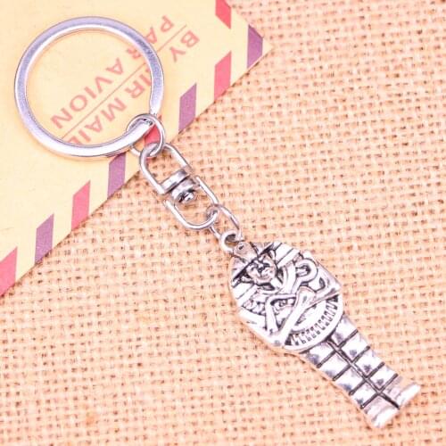 New Fashion Keychain 45*18 mm egyptian mummy sarcophagus Pendants DIY Men Jewelry Car Key Chain Souvenir For Gift