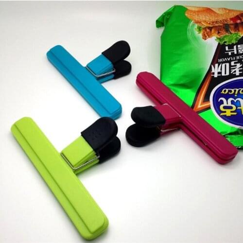 New Kitchen Storage Food Snack Seal Sealing Bag Clips Food Fresh Keeping Clip Letter Paper Photo File Binder Clip Plastic Tools