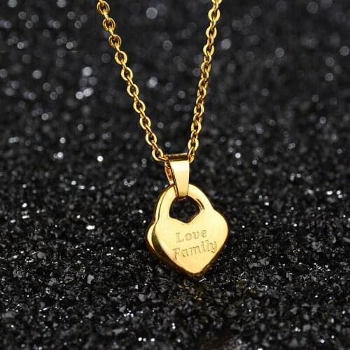 New Necklace 2021 Jewelry Stainless Steel Heart Pendant Necklace for Women Jewelry Accessories Wholesale Collares Kpop