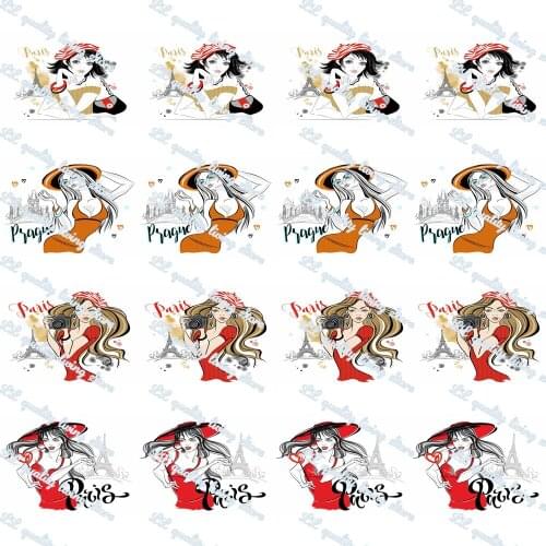 16-75MM Parisian Fashion Woman Printed Grosgrain Ribbon 50Yards/Roll Tape Clothing Bakery Gift Wrapping Accessory Hairbow