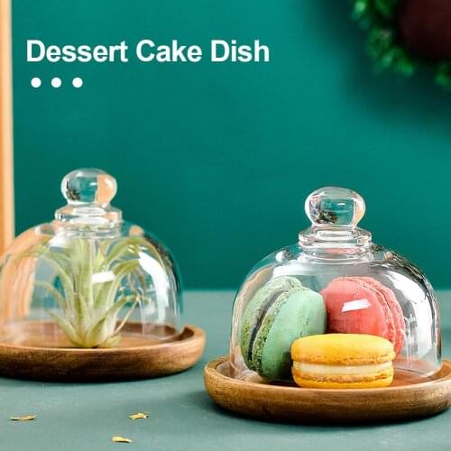 Dessert Display Tray Bread Fruit Dessert Serving Stand With Dome Lid Dish Storage Tray Kitchen Multifunctiona Platter Cake Plate
