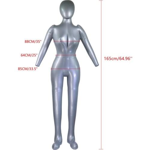 165cm Inflatable Full Body Female Model Clothing Mannequin With Arm Window Show Display Props PVC Dress Forms Services