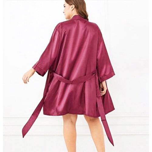 Sexy Ladies Dressing Gowns Sleepwear Pajamas 2020 NEW Satin Kimono Robe Bathrobe Nightwear Women Bridesmaid Robes