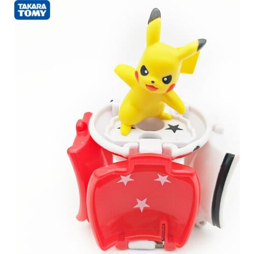 TAKARA TOMY Genuine Pokemon Pikachu Chespin Fennekin Froakie Bulbasaur Charmander Poke Ball Suit Cute Action Figure Model Toys