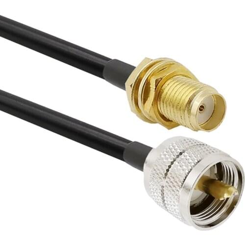 UHF Male PL259 to SMA Female LMR200 Low Loss Coaxial Cable UHF SO239 PL259 Male Handheld to SMA Female Connector Antenna Cable