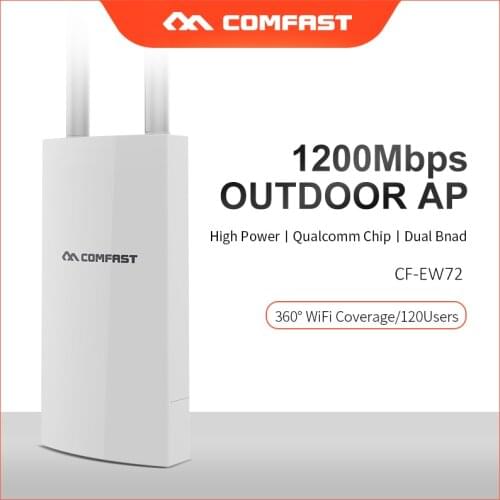 Long range Outdoor wifi router 5Ghz Dual Band High Power 1200Mbps 360 degree wi-fi Coverage Access Point AP Wifi Base Station