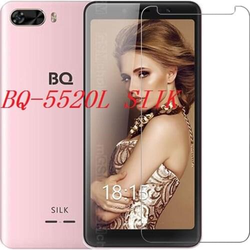 Smartphone 9H Tempered Glass for BQ BQ-5520L Silk 5520L 5.45" GLASS Protective Film Screen Protector cover phone