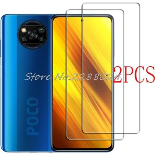 2PCS FOR Xiaomi Poco X3 NFC Tempered Glass Protective on Xiaomi PocoX3 NFC 6.67" Screen Protector Glass Film Cover