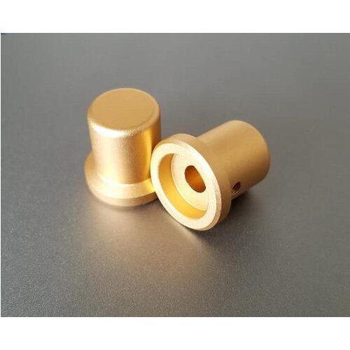 KYYSLB Gold Volume Knob Diameter 20 MM Height 20MM All Aluminum Alloy Amplifier Amp Chassis Potentiometer Knob