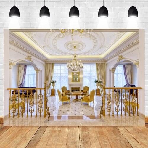 Yeele Golden luxury living room Photography Backdrops Interior Photographic Studio Photo Background Birthday Decorations Prop