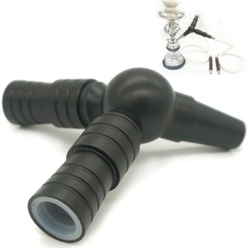 1Pcs Shisha Hose Adapter 1 to 2 Hookah Tube Connection Joint Hookahs Sheesha Pipe Silicone Ring Bifurcate Narguile Accessories