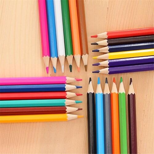 12 Colors Wooden Colored Pencils Writing Painting Supplies Kawaii Stationery Non-toxic HB Standard Drawing Pencil for Students