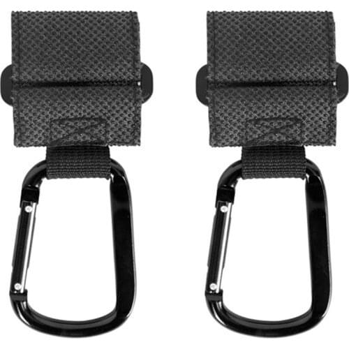 2PCS Strollers Hooks Clip Metal Multi-purpose Hooks for Baby Carriages Mountain Climbing