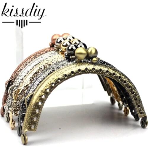 20pcs mix color 8.5 cm Metal Purse Frame tow ball kiss clasp for pures Handle for Bag Sewing Craft Tailor Sewer