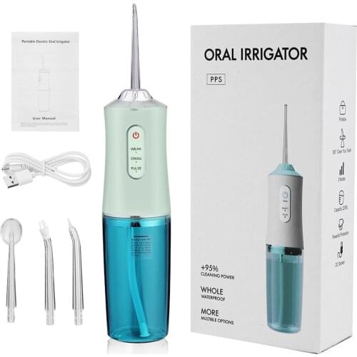 2021 Oral Irrigator USB Rechargeable Water Flosser Irrigator For Teeth Portable Dental Water Jet Waterproof Teeth Cleaner