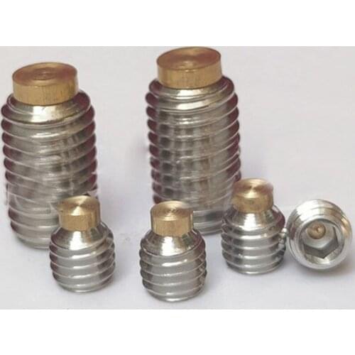 4PCS Brass Head Set Screw Hex socket Furniture Grub Bolts M3 M4 M5 M6 M8 M10