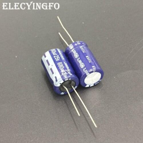 5pcs/50pcs 680uF 25V680uf JAMICON WG Series 12.5x20mm Low ESR Long Life 25V680uF Aluminum Electrolytic Capacitor
