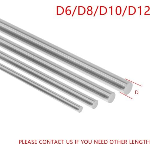 3D Printer Accessories Straight Rod Cylindrical Guide Rod Optical Shaft Guide Rod Piston Rod Chrome Plated Shaft