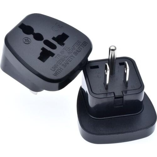 Black/White With safe gate US USA Canada Brazil Japan Travel Adapter Plug Socket Comverter Electrical Power Adapter Plug