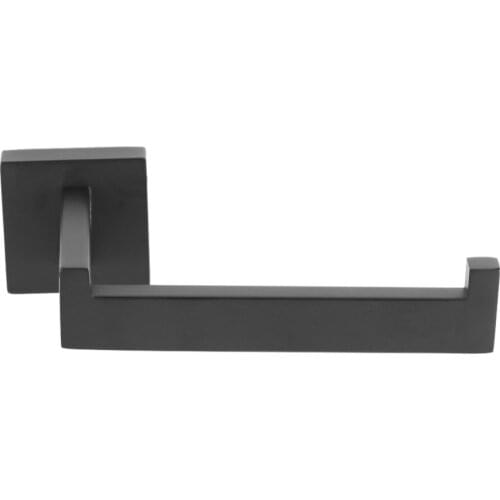 Matte Black Single Pipe Toilet Paper Holder Wall Mount Tissue Roll Hanger 304 Stainless Steel Bathroom Kitchen Toilet Accessorie
