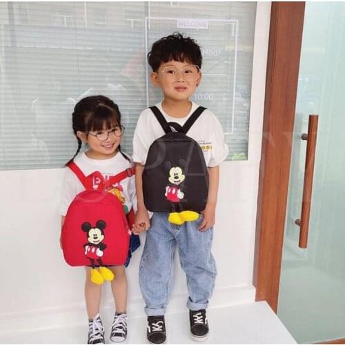 Disney Cartoon Kids School Bag 2021 New Student Backpack Baby Mickey Minnie Backpacks Girl Fashion Cute Bag