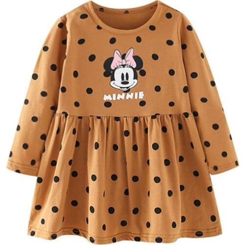 Autumn Pretty Toddler Girls Princess Dress Dots Minnie Mickey Mouse Little Children Party Costume Vestidos Spring Kids Clothes