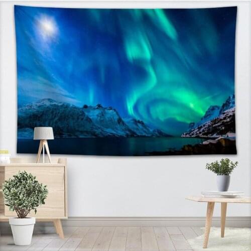Custom Aurora Tapestry Sheets Home Decorative Tapestries Beach Towel Blanket Cloth Wall Tapestry