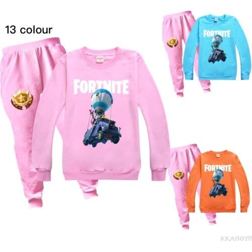 Fortnite Hot Game Cartoon For Kids Boy Sweatshirt Sets Girls Winter Clothing Children Casual Tracksuit With Pants