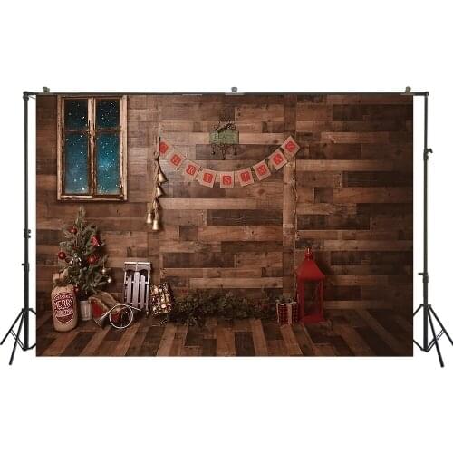 HUAYI Photography Backdrop Christmas Photo Background Christmas Holiday Family Interiors Decor Studio Photoshoot Backdrop W-3588