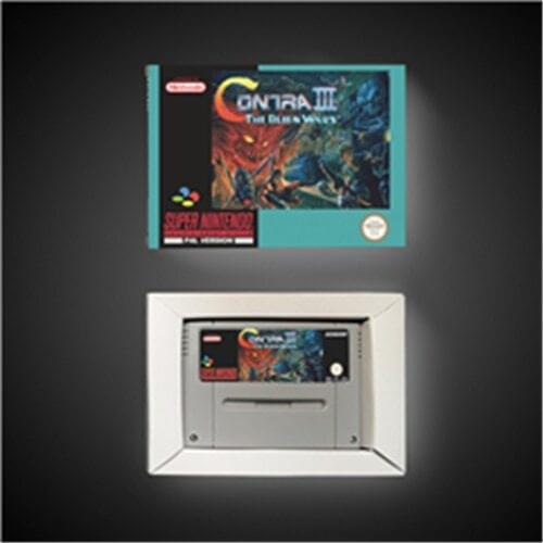 Contra III The Alien Wars - EUR Version Action Game Card with Retail Box