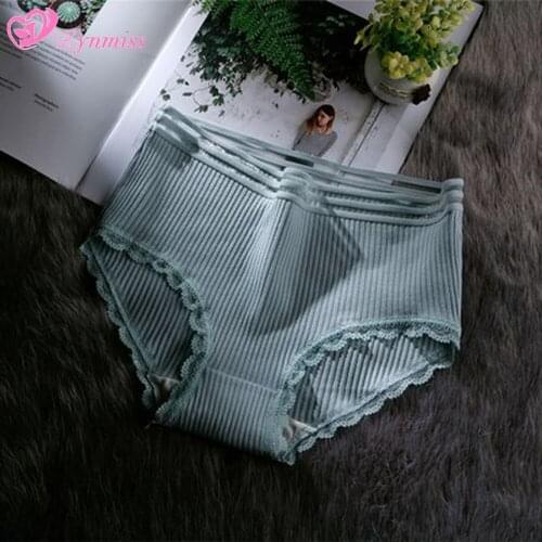 Lynmiss 3Pcs Womens Cotton Briefs Lace Panties For Women Underwear Lingerie Ultra-Thin Sexy Panties Female Pants Lingerie