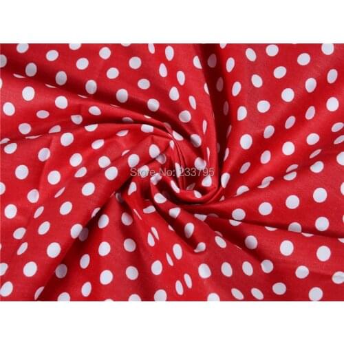Minimum Order 1meter Red White Point Multicolor Polka Dot cotton fabric tilda fabrics patchwork cotton fabric home textile AA007