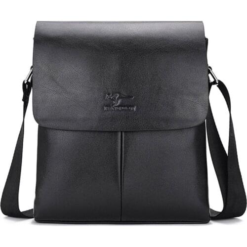 Luxury Brand Leather Shoulder Bag For Men Business Crossbody Bags High Quality Casual Travel Small Flap Male Messenger Bag IPAD