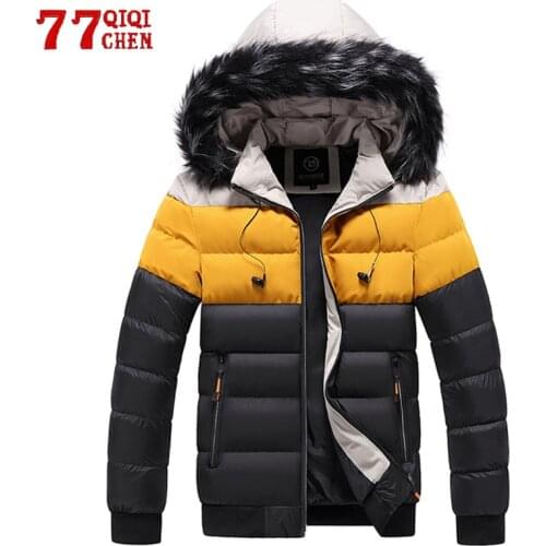 2020 Winter Jacket Men Casual Thick Warm Waterproof Coat Fur Hooded Parkas Jackets Male Autumn Outwear Outfit Parkas Jackets