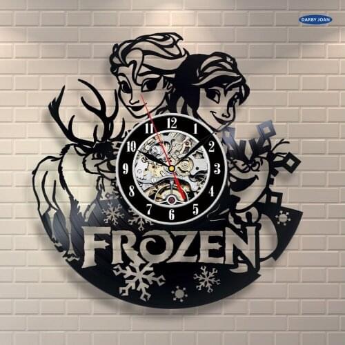 F Wall Vinyl Record Clock Room Art Home Decor reloj