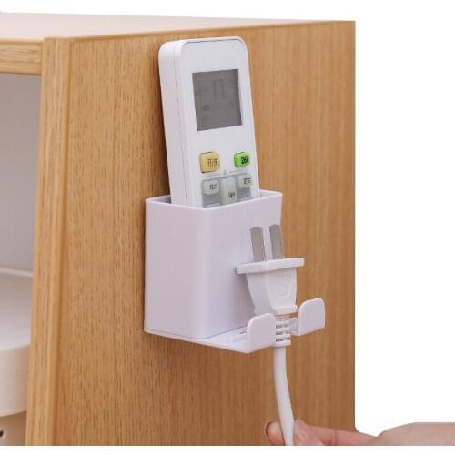 Wall Mounted Organizer Storage Box Remote Control Air Conditioner Storage Case Mobile Phone Plug Holder Stand Container