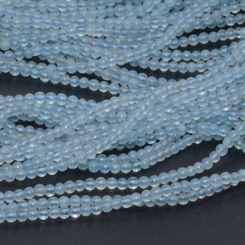 Natural Aquamarine Small Round Beads 2.2mm-2.5mm