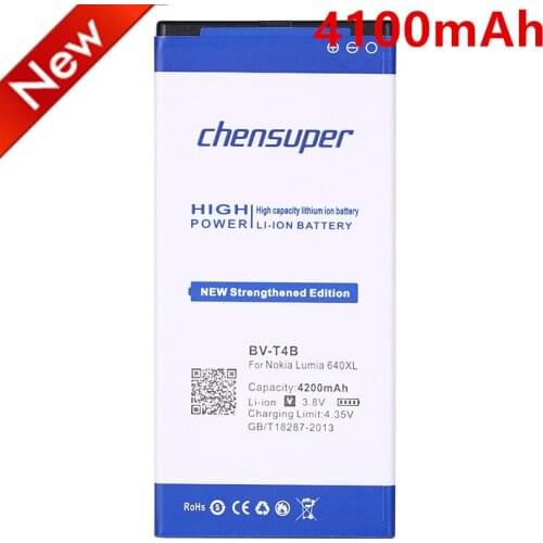 New 4200mAh BV-T4B High Quality Battery For Nokia Microsoft Lumia 640XL RM-1096 RM-1062 RM-1063 RM-1064 RM-1066 640 XL