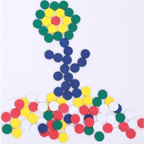 Montessori Educational Wooden Toys For Kids Wooden Round Plate Colorful Circle Montessori Materials Sensorial Toys